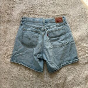 Levi's 501 High Rise Light Blue Denim Dad Shorts